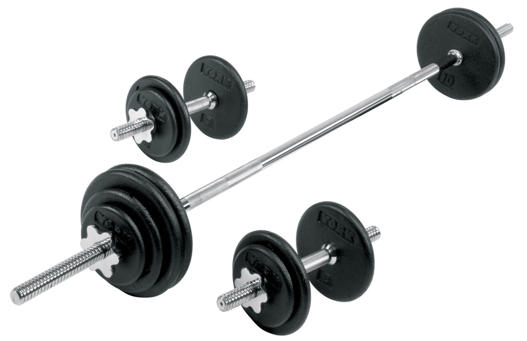 Pro Cast Iron Dumbbell / Barbell Spinlock Set