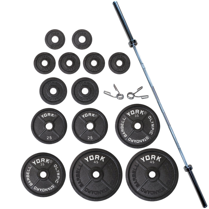 Legacy Cast Iron Precision Milled Olympic Plate Set - 300 lbs.