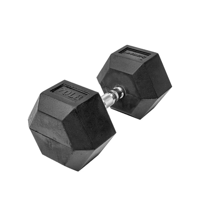 Lifeline Hex Rubber Dumbbells SKU: LLHRD5