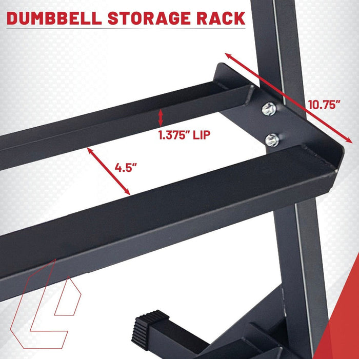 Lifeline 3-tier Dumbbell Rack SKU: LLDBRACK3W