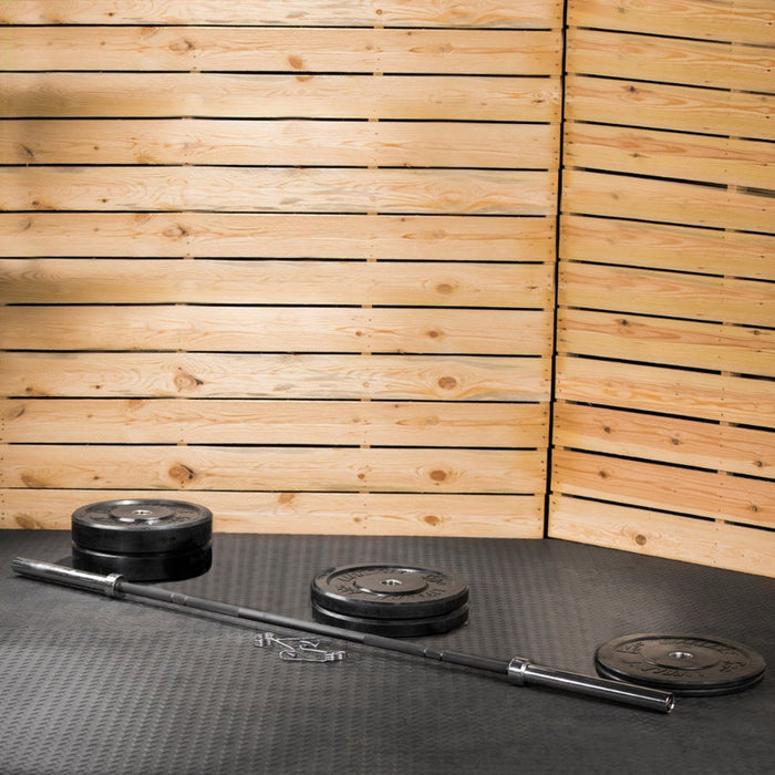 Lifeline Rubber Olympic Bumper Plates with Bar SKU: LLRBPSET